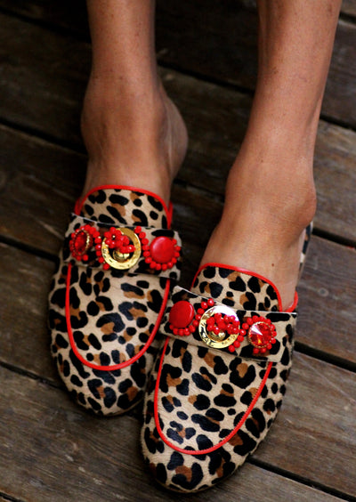 Aline Leopard Red