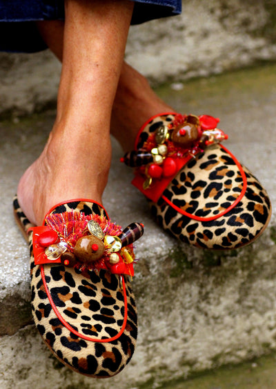 Aline Leopard Red