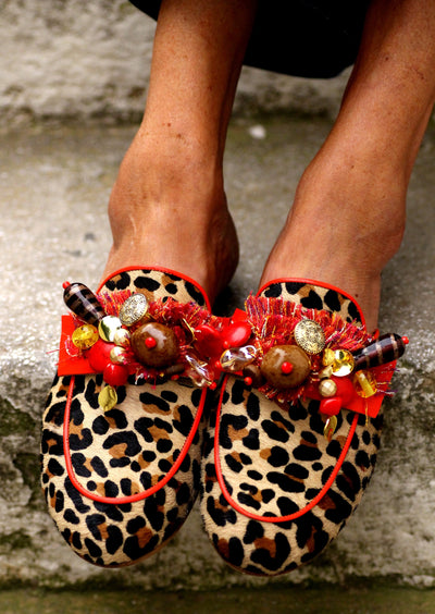 Aline Leopard Red