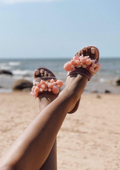 Elina Linardaki Sandals Sel Rose